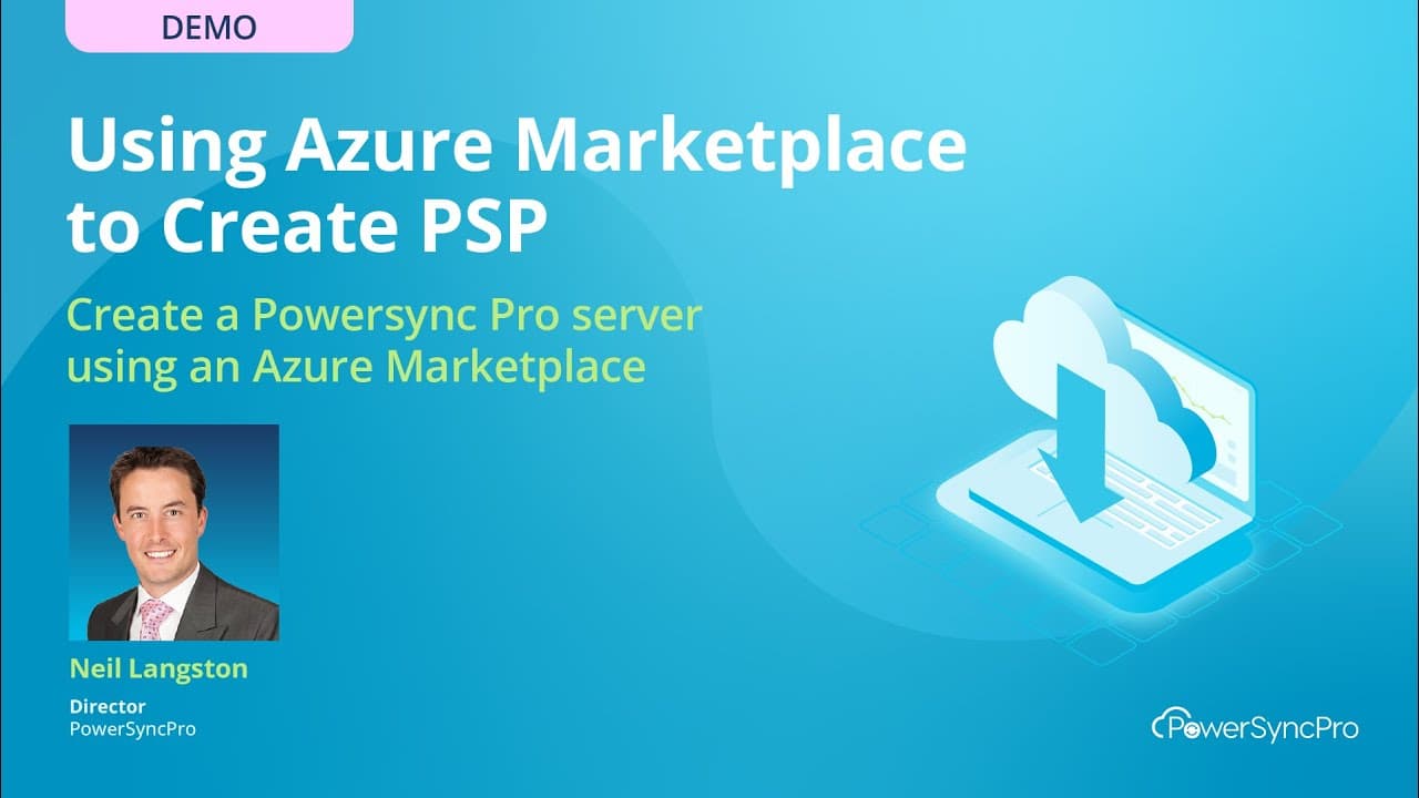 Using Azure Marketplace to create PowerSyncPro